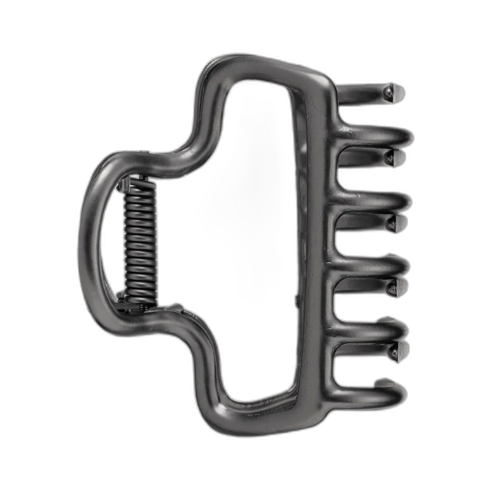 Imagem lateral da Piranha Proart Metal Black Quadrada mostrando dentes largos e mola